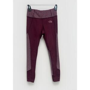 The North Face Womens Leggings Size XS Maroon Compression Yoga Flash Dry